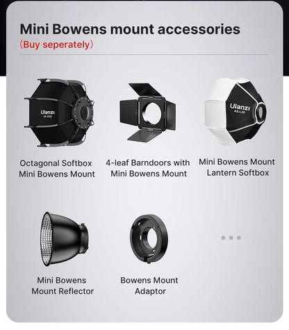 30cm Mini Bowens Mount Globe Lantern Softbox Quick Installation Professional Softbox for LT028 40W COB Video Light