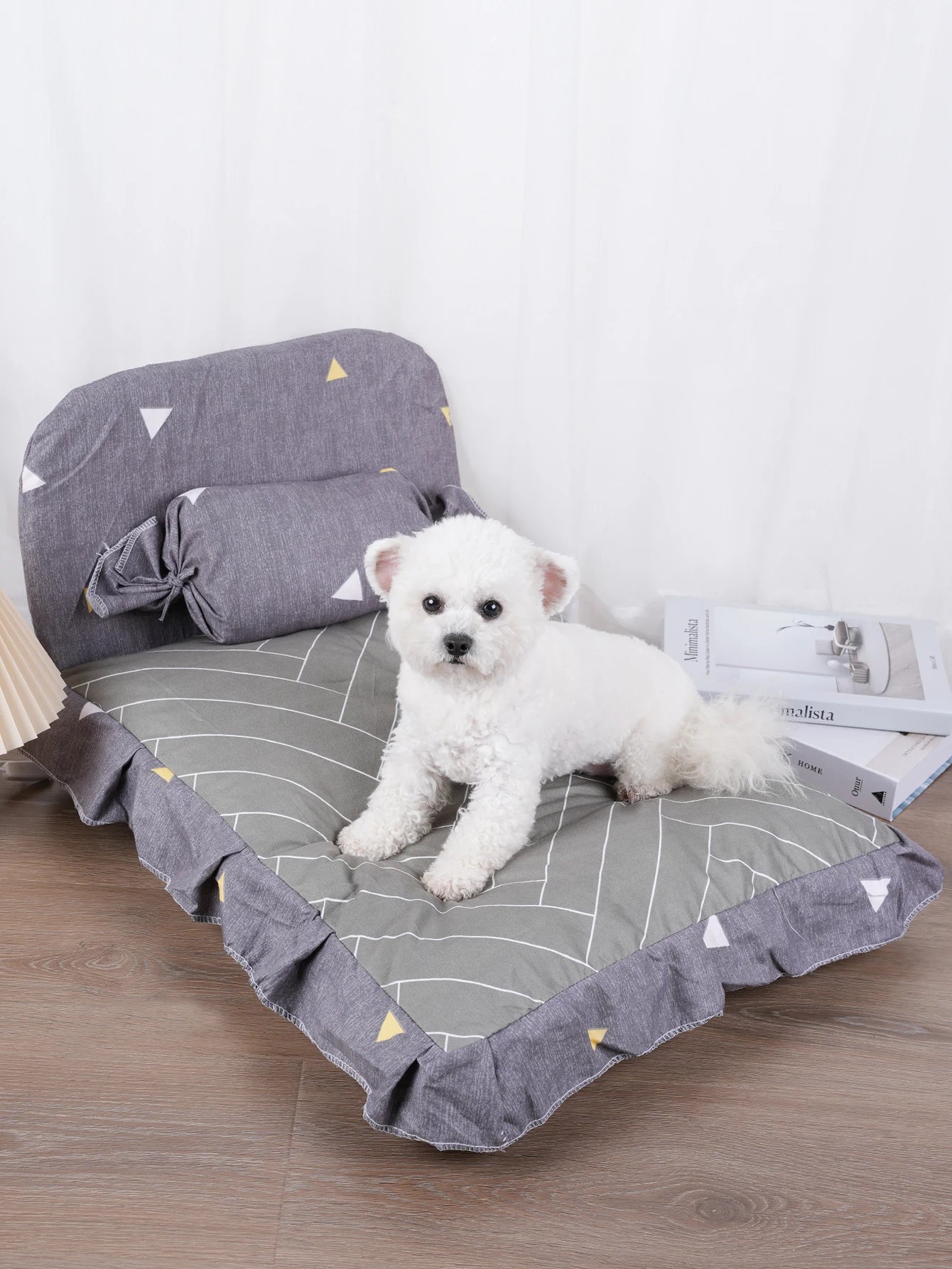 Striped Plush Pet Bed Sofa Cushion for Dogs and Cats