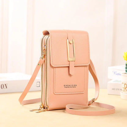 Soft Leather Shoulder Bag Touch Screen Mobile Bags Small Wallets Fashion Handbags Women Crossbody Bag Coin Purse