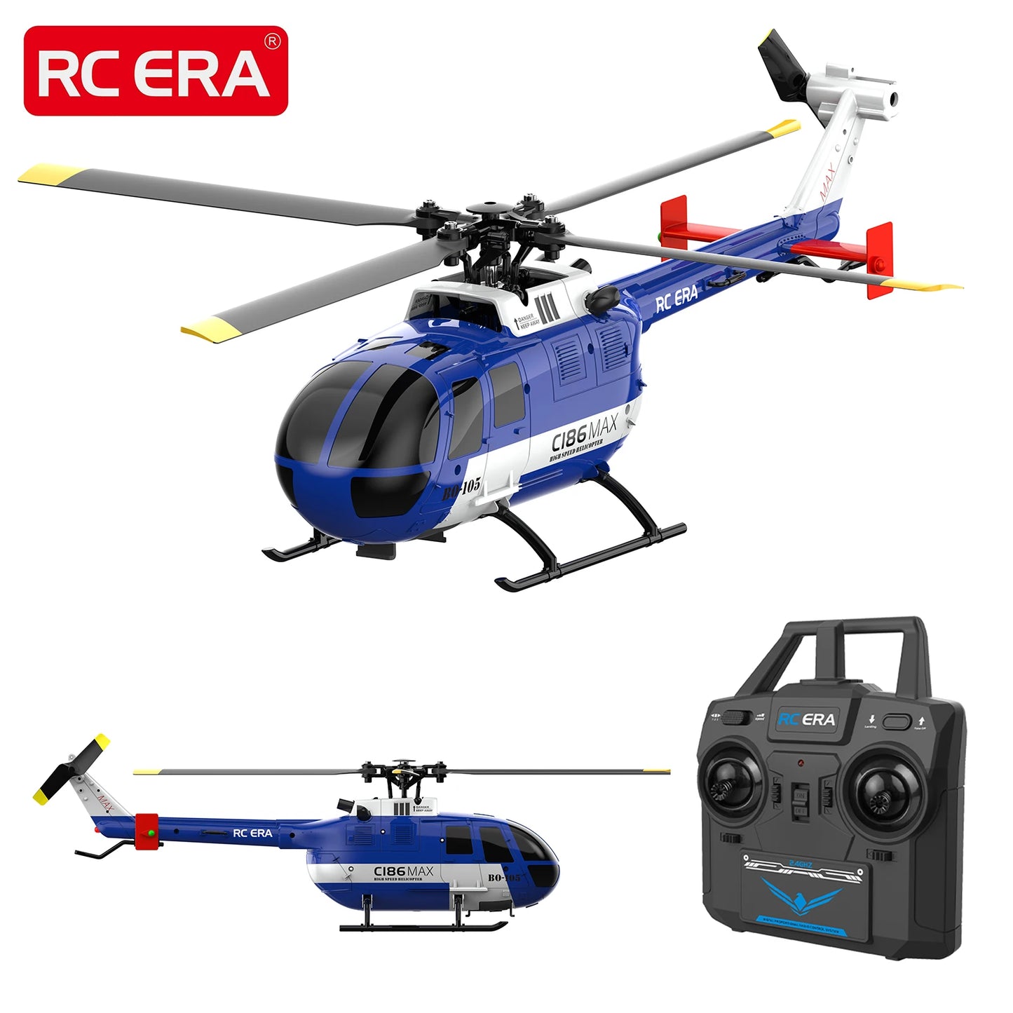 RC ERA C184 Mini MD500 100 Size Gyro Stabilized Helicopter with Optical Flow Sensor 4CH RC Aircraft for Adults