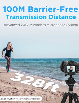 A Wireless Lavalier Microphone for iPhone 15/16 Series OPPO Samsung Xiaomi Go Pro SONY DSLR Cameras Vlog Recording