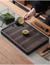 Chinese Natural Bamboo Tea Tray Water Storage Kung Fu Tea Set Simple Rectangular Tea Board Tea Storage Tray