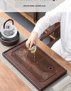 Jiangshan Tea Tray Household Small Drain Tea Table Bamboo Tea Tray Kung Fu Tea Set Accessories Tea Sea Dry Brewing Table