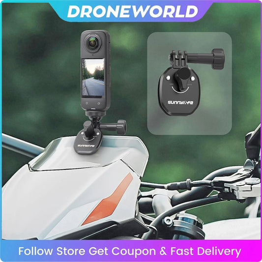 Aluminum Motorcycle Windshield Camera Mount Clip for GoPro DJI Action Pocket and Insta360