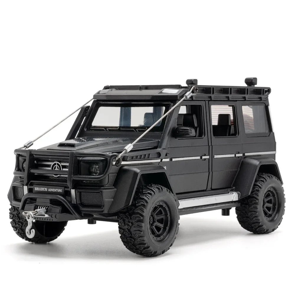 1:24 G63 G550 Diecast Alloy Miniature Model Toys Cars Sound Light Pull Back Doors Opened Off-road Vehicles Boys Birthday Present