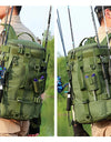 Large Capacity Fishing Gear Storage Backpack Fishing Bag Wet Dry Separation Splash-proof LUYA Bag Hiking Fishing Camping Packs