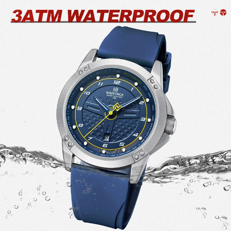 Waterproof Men's Watches Sport Silicone Strap Male Luminous Clock