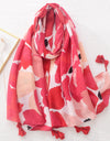Floral Brand Scarf Luxury Designers New Style Women Elegant Scarves Hug Shawls Pink Purple Scarf Bandana Fashion Design Shawls