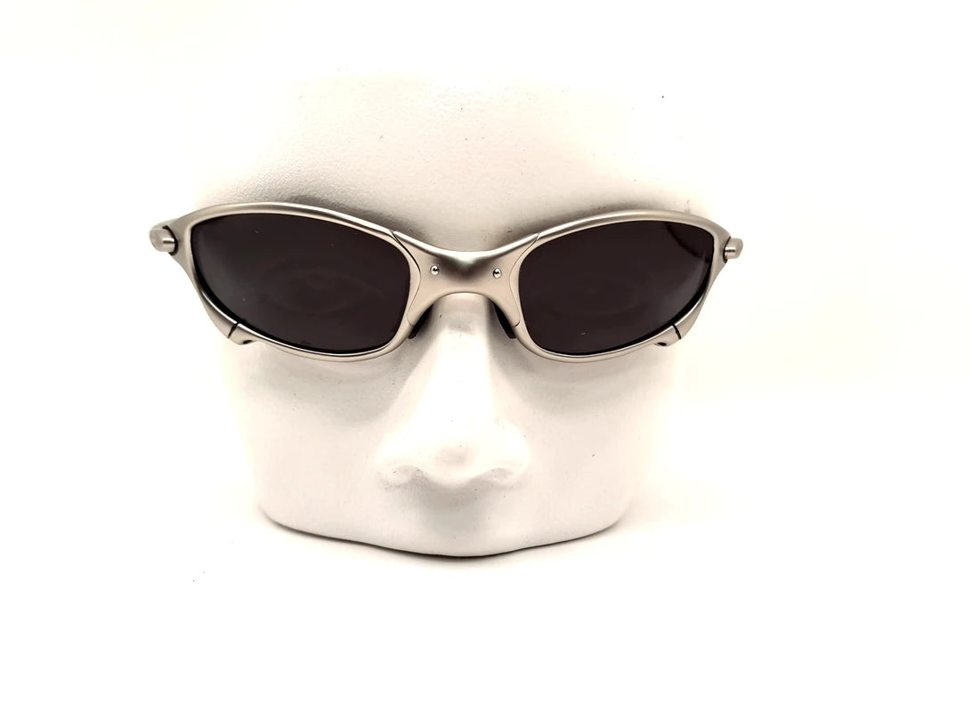 Polarized UV400 MTB Bike Cycling Sunglasses – Silver Metal Frame Riding Fishing Eyewear