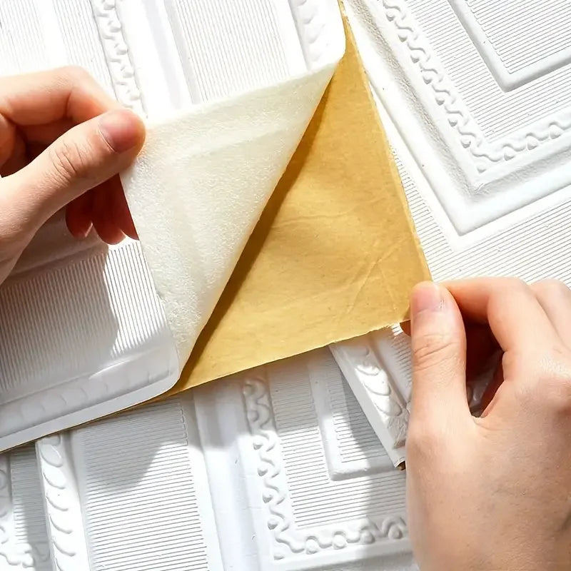 3d Ceiling 70*70cm Wall Stickers Bedroom Living Room Decoration Soft Pack Foam Stickers Waterproof Wallpaper Background Wall