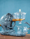 Heat-resistant Glass Teapot With Base Creative Tea Set Elephant Shape Automatic Tea Set Pu'er Oolong Teapot And Cup Set