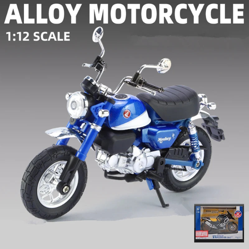 Diecast Honda Monkey 125 Motorcycle Model 1 to 12 Scale