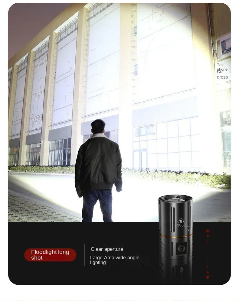 T40 High Power LED Flashlight Rechargeable Zoom Torch with Power Bank 3×18650 Battery Ultra Bright