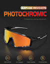 Photochromism blue red black bicycle cycling glasses men riding Cycling Sunglasses sport bike cycling women fishing goggle UV400
