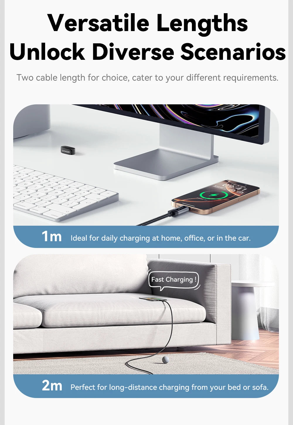 100W USB-C to USB-C Cable with Digital Display