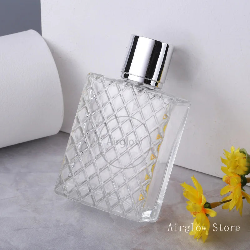 100ml 3.4 Oz Empty Refillable Spray Perfume Bottle Cosmetic Fine Mist Atomizer Portabe Glass Essential Oil Container for Travel