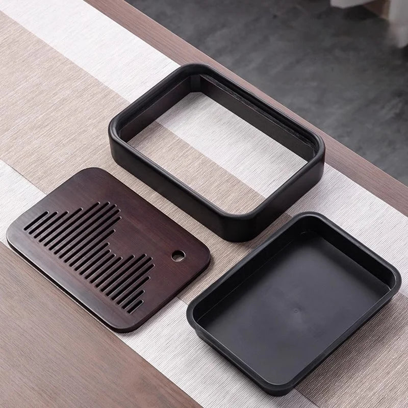Kitchen Tea Tray Portable Dishes For Tea Bamboo Rectangle Storage Of Water Woodentray For Chinese Style Chaban Tea Table