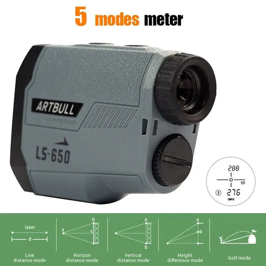 6X Golf Laser Rangefinder 1000m With Slope Compensation And Flag Lock