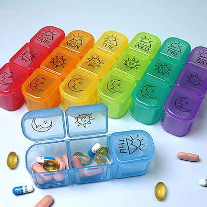 Pill Box Mini Pill Case 3 Grids Tablet Pill Organizer Case Dispenser Travel Tablet Holder Container Medicine Drug Storage Box