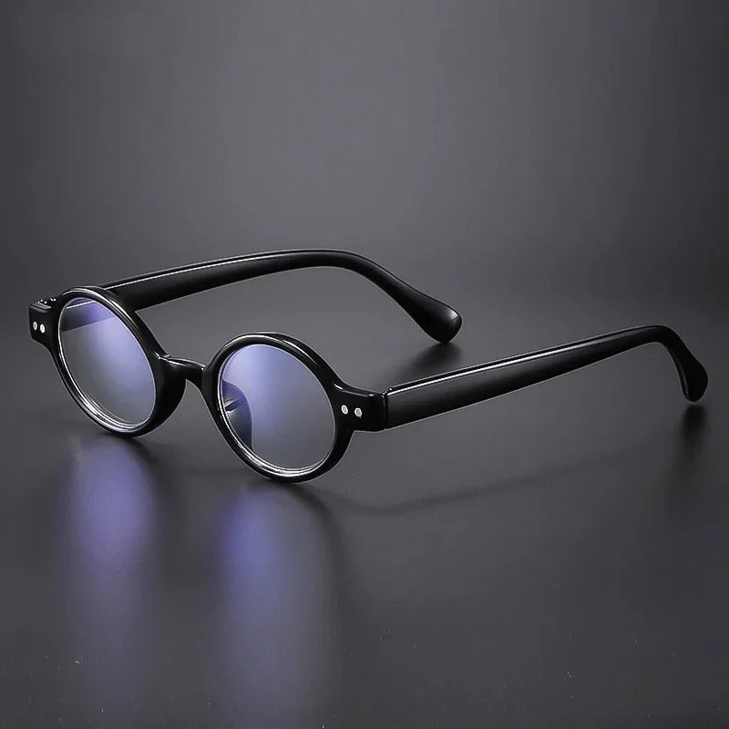 Slim Oval Reading Glasses with Blue Light Blocking Lenses for Men and Women