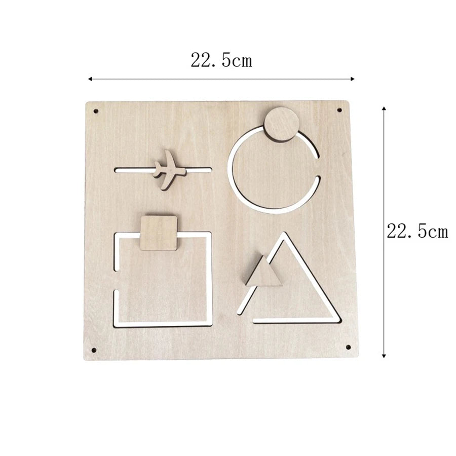 Montessori Busy Board DIY Accessories Wooden Toys Busyboard  Fine Motor Skills Activity Board Educational Toys for