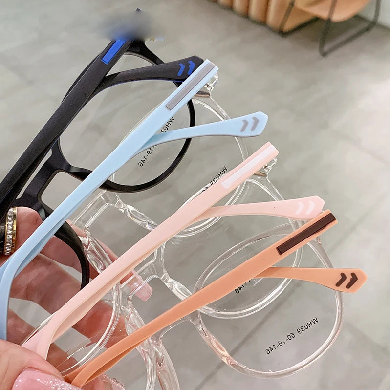 Fashionable face-shaping plain glasses