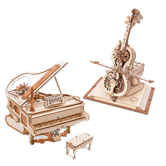 Mechanical Music Box 3D Wooden Puzzle