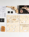 3D Wooden Puzzle Rubber Band Guns  Justice Guard  Toy Corsac  M60 For Teens Funny Outdoors Game Shooter Gifts LQ401