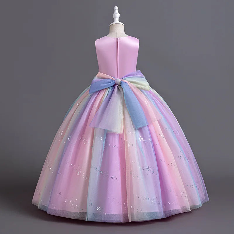 Girls Princess Ball Gown Fluffy Tulle Puffy Dress for Birthday Christmas Pageant Flower Girl Wedding Dress