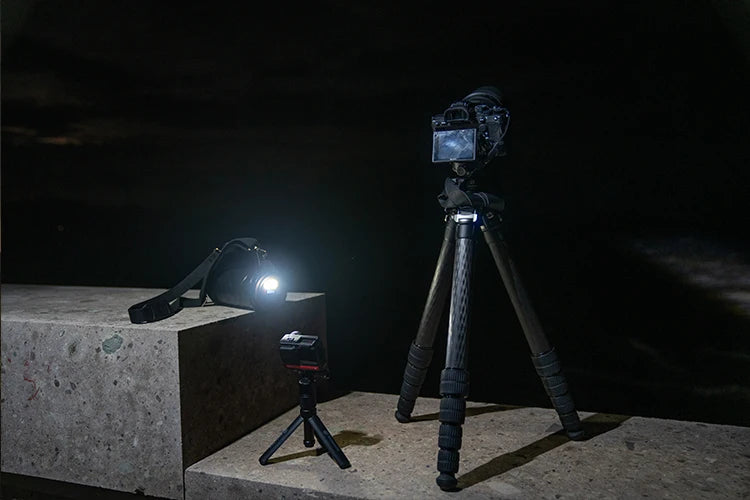 uper Bright Rechargeable Spotlight Rotating Zoom LED Flashlight with COB Sensor Light Power Bank