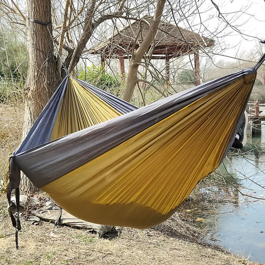 300x200cm Portable Hammocks Nylon Color Parachute Fabric Single and Double Size Outdoor Camping Hiking Garden Hammock Outdoor