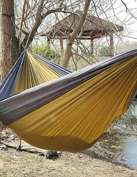 3M Portable Hammocks Nylon Color Parachute Fabric Single and Double Size Outdoor Camping Hiking Garden Hammock Outdoor Furniture