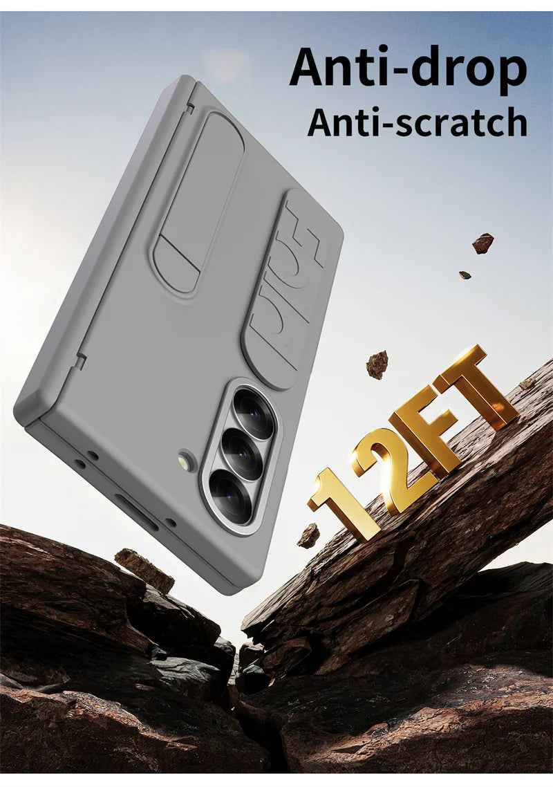 For Samsung Galaxy Z Fold 6 3 4 5  Hinge Case Armor Shockproof Full Screen Protector Tempered Glass Folding Cover