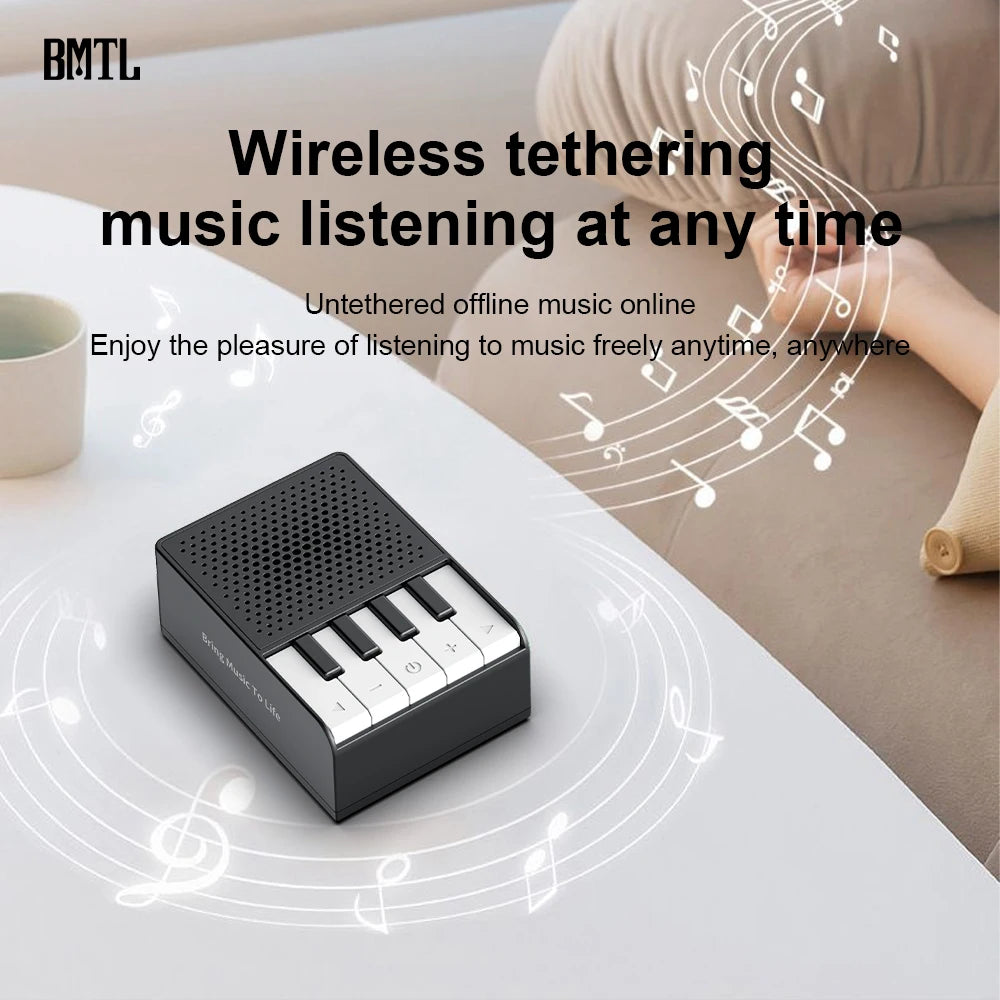 BMTL Piano Wireless Bluetooth Speaker Creative Portable Mini Compact Desktop subwoofer 5W TWS Waterproof Recording Speaker