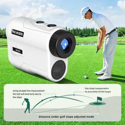 Golf Laser Rangefinder Rechargeable 600M/1000M 6X Magnification Monocular Telescope Range Finder for Outdoor Sports