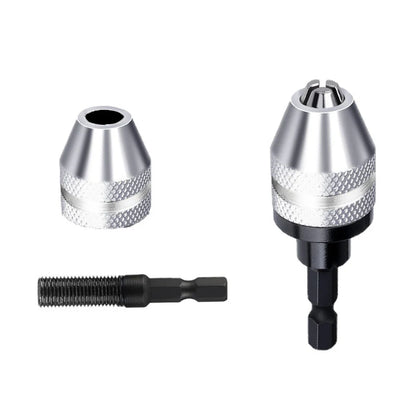 1PCS Multi Keyless Drill Chuck 0.3-3.6mm Conversion Tool 1/4" Hex Shank Quick Replace Adapter Chuck Converter for Electric Drill