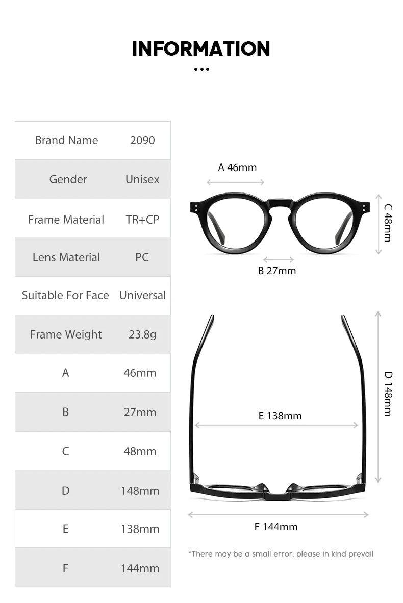 Eyeglass frames Lenses glasses women's grade Eyewear for men Prescription Transparent optical trends Decorative eyepiece