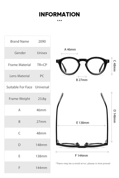 Eyeglass frames Lenses glasses women's grade Eyewear for men Prescription Transparent optical trends Decorative eyepiece