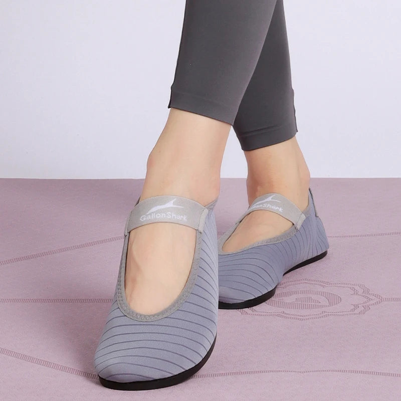Indoor Fitness Non-slip Soft-soled Yoga Shoes Women's Rope Jumping Mute Stretching Pilates Training Shoes
