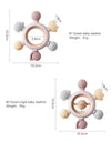 1Pcs Baby Silicone Teether Ring BPA Free Rattles Bracelet Food Grade Newborn Baby Accessories Cartoon Silicone Teething Toys