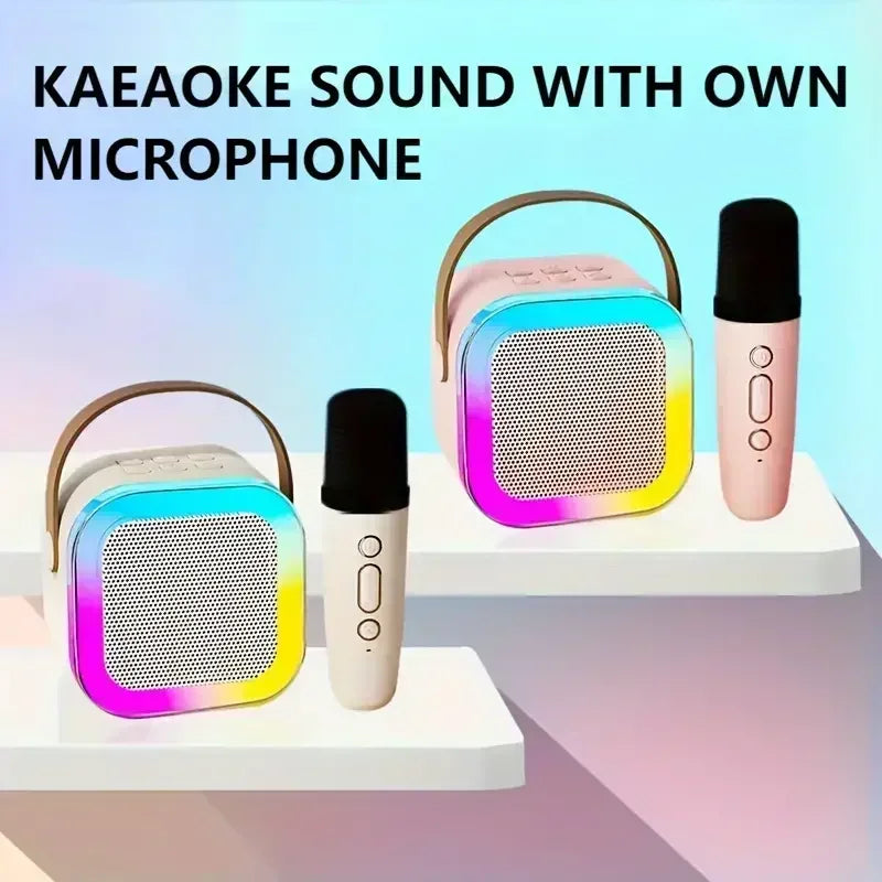 Bluetooth K12 Karaoke Machine Portable 5.3 PA Speaker System with 1-2 Wireless Microphones