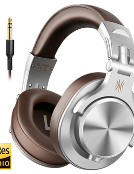 A71 Wired Headphones For Computer Phone With Mic Over Ear Stereo Hi-Res Headset Studio Headphone For Recording Monitor