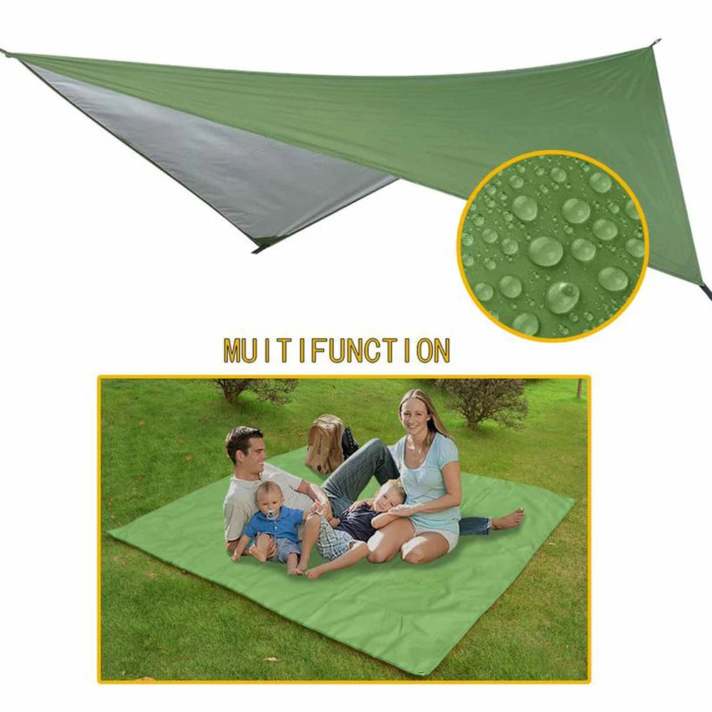 Portable Outdoor Camping Hammock with Mosquito Net High Strength Parachute Fabric Hanging Bed Hunting Sleeping Swing