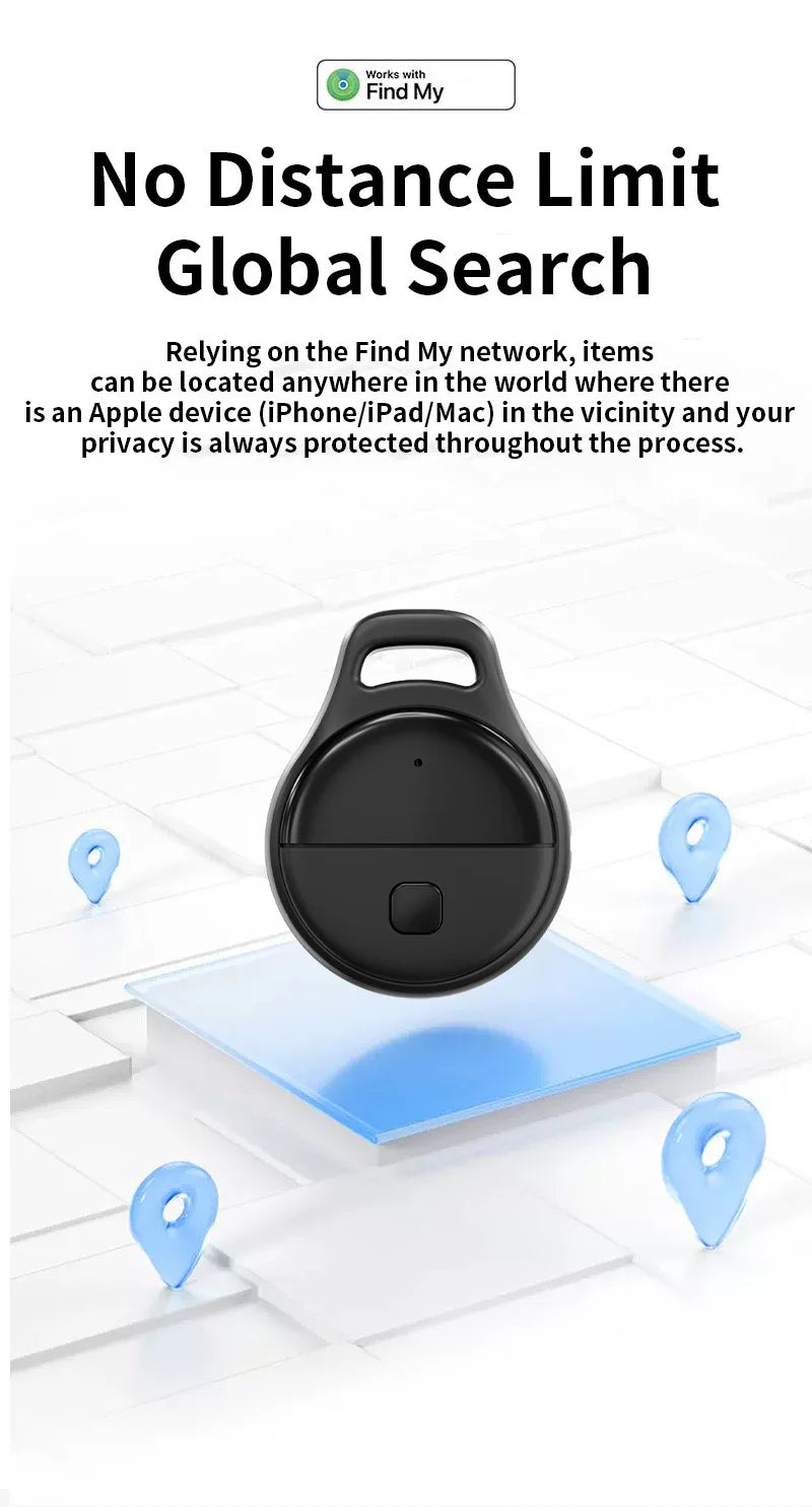 Mini Anti-lost Tracker Global Precision Positioning Locator With Find My App Extended Battery Life For  Pets Elderly