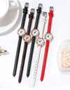 Classic Simple Women Watch Roman Numeral Dial Luxury Rose Gold Watch Case Office Lady Slender Wrist watch