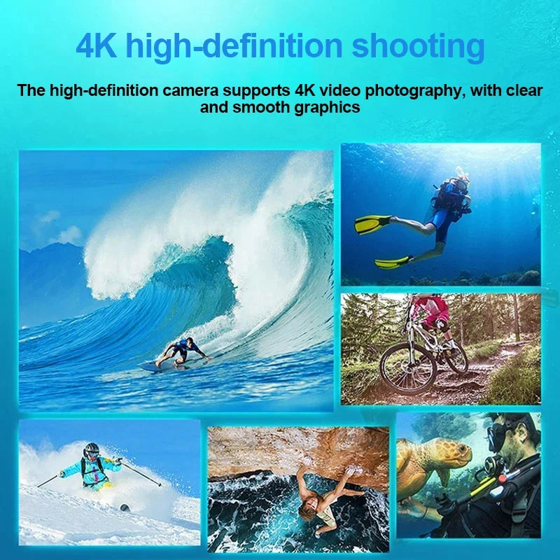 Ultra HD 4K Action Camera with WiFi Remote Control and Waterproof Housing