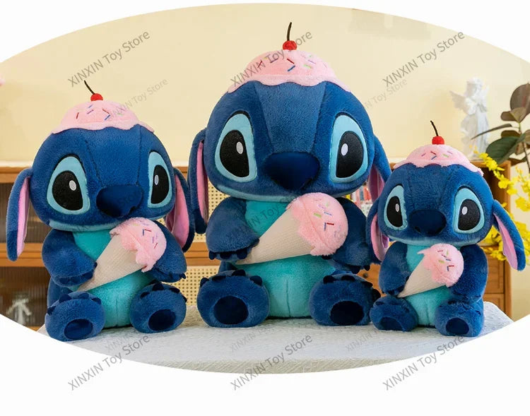 70cm Disney Ice Cream Lilo&Stitch Plush Toys Kawaii Big Size Stitch Stuffed Dolls Soft Pillow Cartoon Anime Kids Birthday Gifts