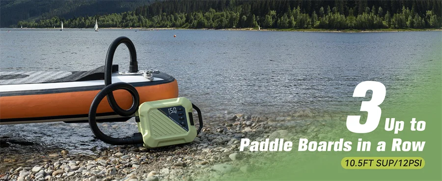 Rechargeable SUP Pump Boat Accessories Stand Up Paddle 20PSI Wilreless Inflatable PVC Pump for Kayak  Surfing Kite Mattress Tent