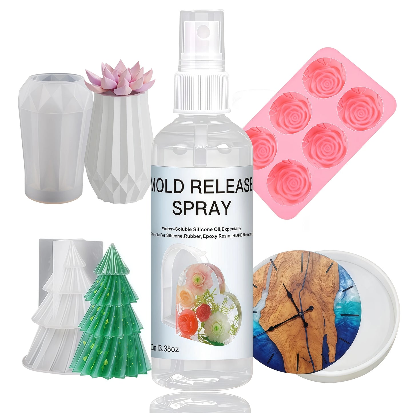 Non-Stick Silicone Mold Release Spray – Easy Demolding for Epoxy Resin & Candles (100ml/200ml)