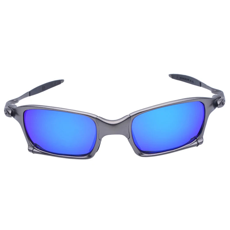 Polarized UV400 MTB Cycling Sunglasses – Black Metal Frame Riding Fishing Eyewear